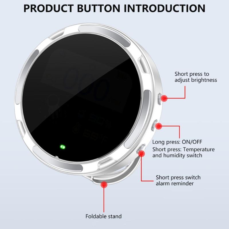 Carbon Monoxide Detector Rechargeable CO Detector with Alarm Carbon Monoxide Meter CO Detector for Car Hotel Room Travel