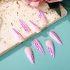 Length Almond Fake Nails Pointed Tip Nail Tips Detachable Press On Nails  Women