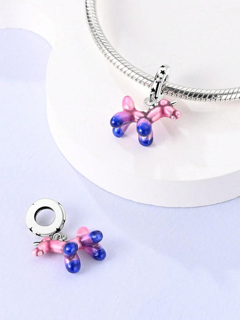 Charms Plata Copper Colors Pink Flower Heart Hat Bead Charm Pendant For Original Bracelet For Women Diy Jewelry Love Gift