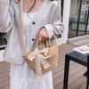 Large Capacity Bag New 2025 Fashion Woven Shoulder Bag Women's Casual Bucket Bag Personalized Niche Beach Bag