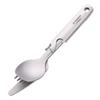 4-in-1 Titanium Flatware Cutlery Set Lightweight Dinner Spoon Fork Cutter with Multifunctional Storage Holder Bottle Opener