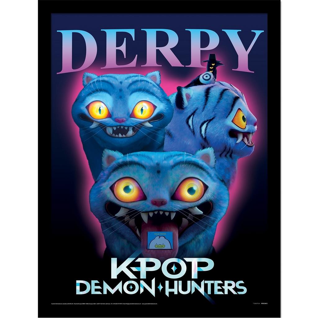 K-Pop Demon Hunters Derpy Tiger Framed Poster