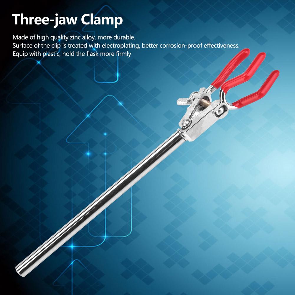 Instrument Chemical Three jaw Clamp Zinc Alloy Retort Stand Condenser Holder(big)