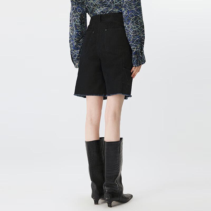 JNBY 2025 Spring Casual Wide-Leg Cropped Pants