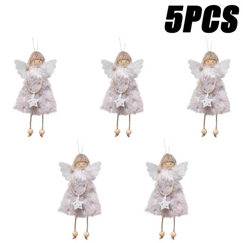 Christmas Decoration Angel Doll Pendant Plush Angel Pendant for Christmas Party New Year Birthday Party Wedding Decoration