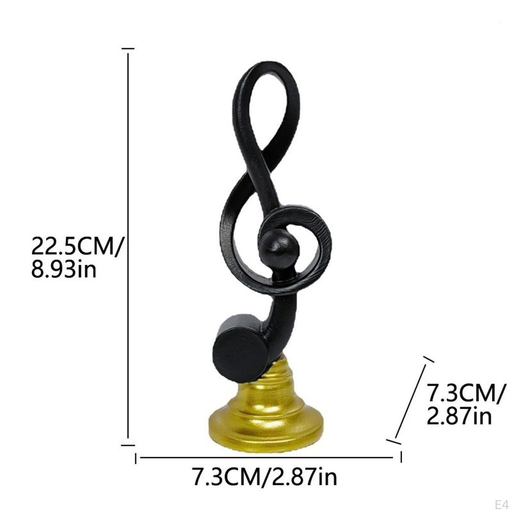 Music Note Statue Decorative Figurine Art Crafts Collectible Table Centerpiece Desktop Ornament for