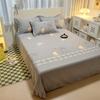 White Flower Printed Bed Sheet Set Simple Pink Cotton bedspread Thickened Bedding Set Luxury Soft Flat Sheet with Pillowcases