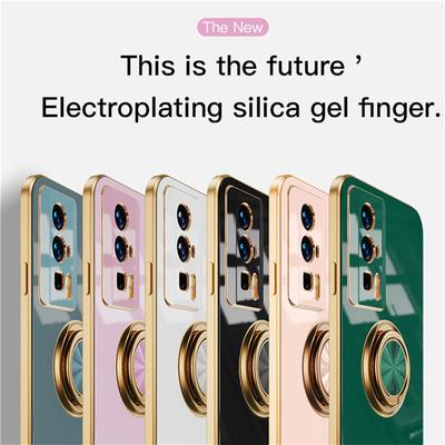 Auto Magnetische Adsorption 6D Beschichtung Silikon TPU Hülle mit Ring für Xiaomi Poco F5 X5 Pro Rückständer Shell Cover Potector