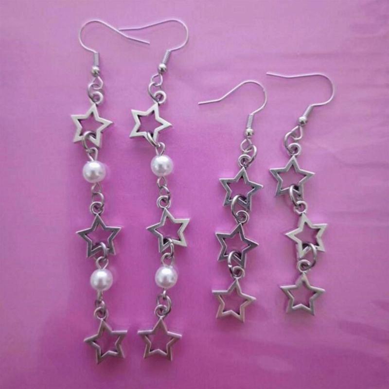 Popular Alloy DIY Accessories Hollow Five-Pointed Star Pendant DIY Handmade Bracelet Necklace Earring Clip Materials