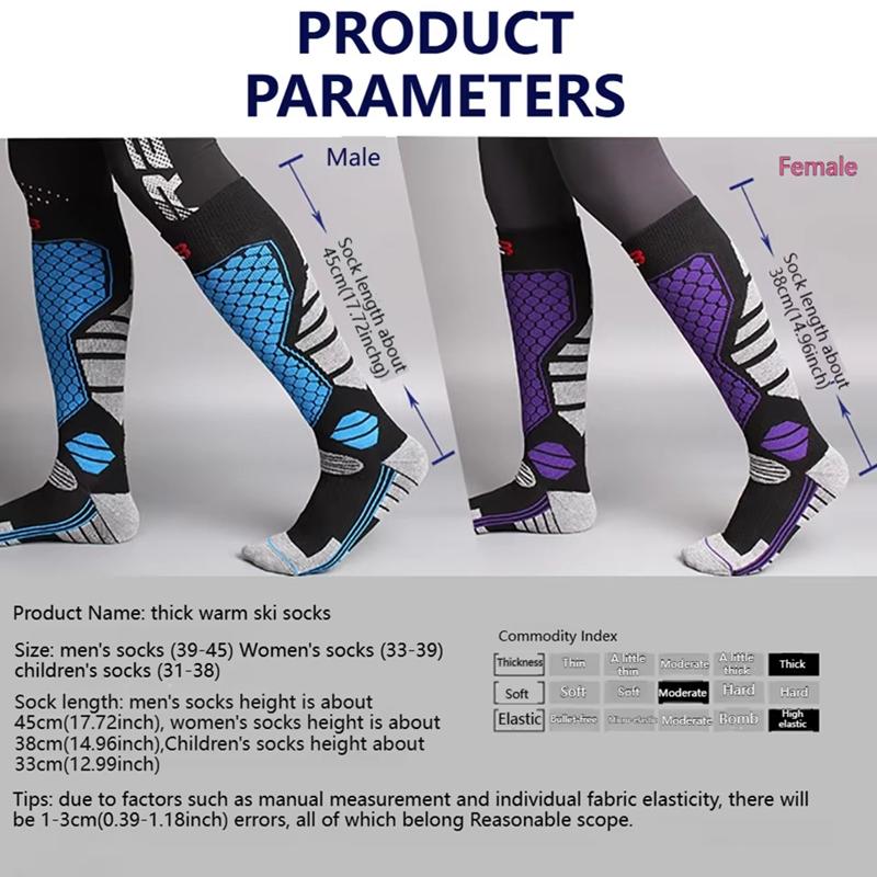 Neue Winter warme Skisocken Anti-Rutsch Verdickt Kompression Snowboard Socken Thermisch Feuchtigkeitsableitend Kniehoch Socken 2026