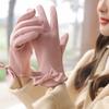 Bow 2 Finger Flip Gloves Soft Thickened Suede Gloves Gift Windproof Finger Mittens  Outdoor