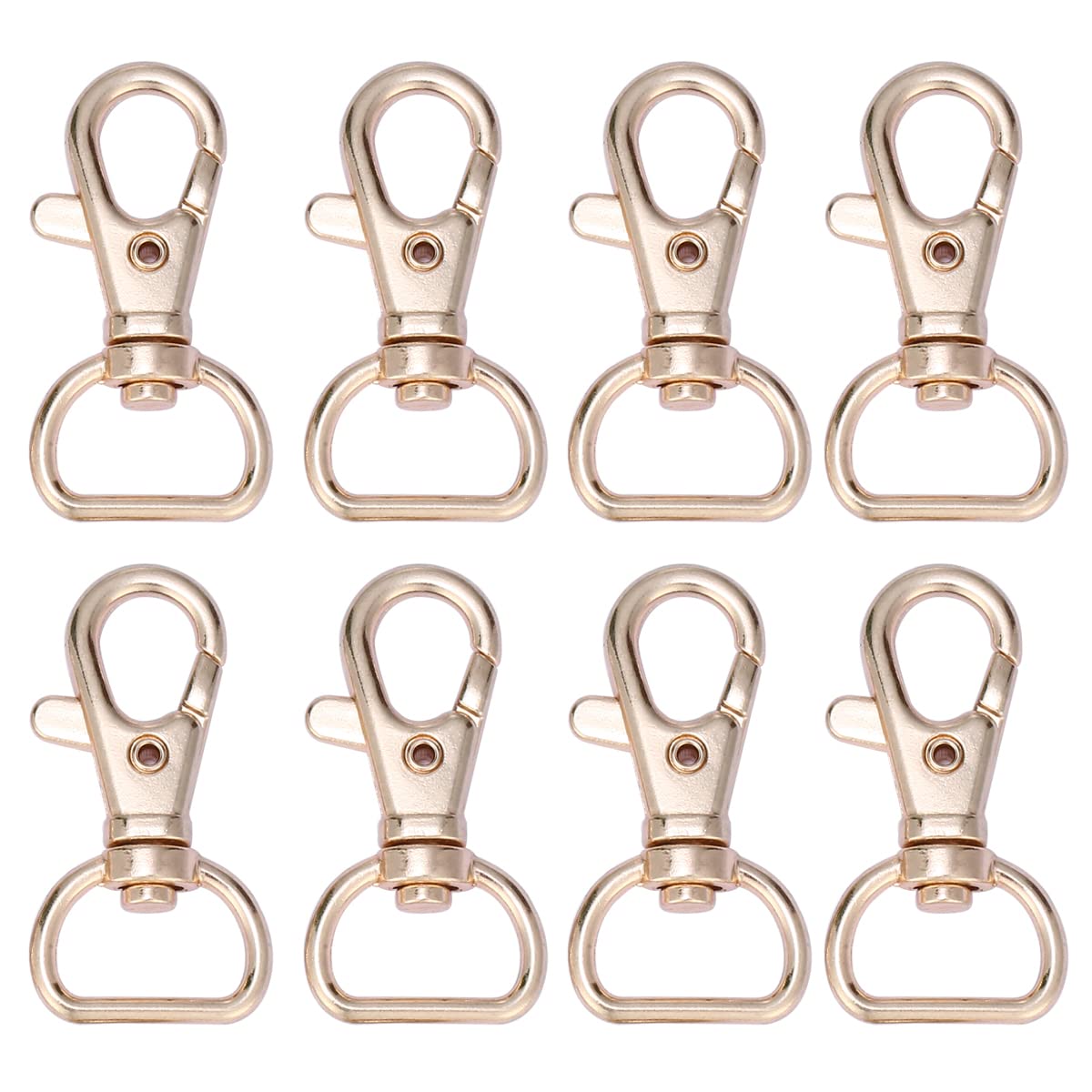 

20 Вращающихся карабинов-рычагов, Карабины-рычаги для рюкзака, Детали ручной работы для сумки (Внутренний диаметр 15 мм, золото KC)