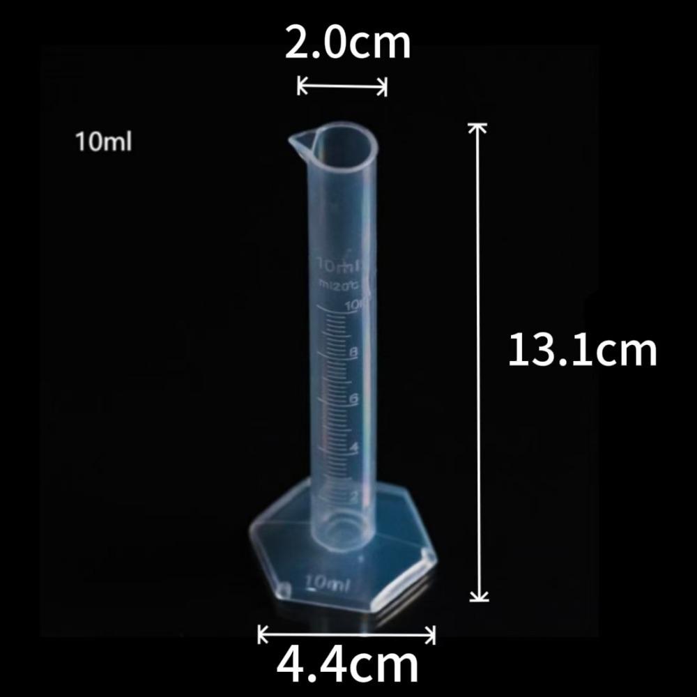 Transparents Graduated Cylinder Professional Sturdy Measuring Cups Plastic Trial Test Liquid Tube for Measurement Usage