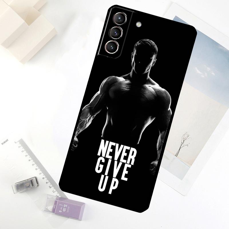 Bodybuilding Gym Fitness Telefonfodral För Samsung Galaxy S25 FE S20 FE S21 S22 S23 S24 S25 S26 Ultra S10 S25 Plus Skydd