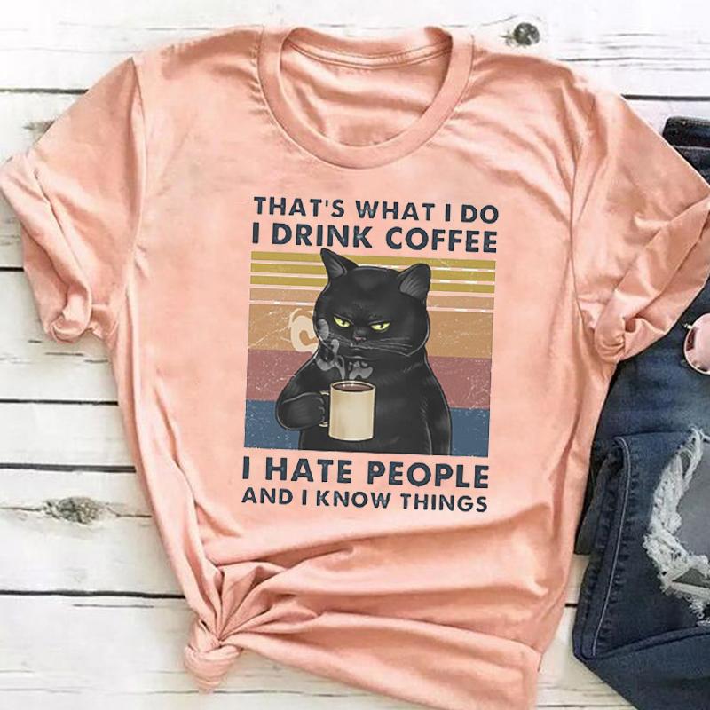 (Asian Size) Graphic Tee Women's Cat Books Love Sweet Trend Fashion Casual Print Short Sleeve Summer Top Ladies Female T Clothing T-shirt