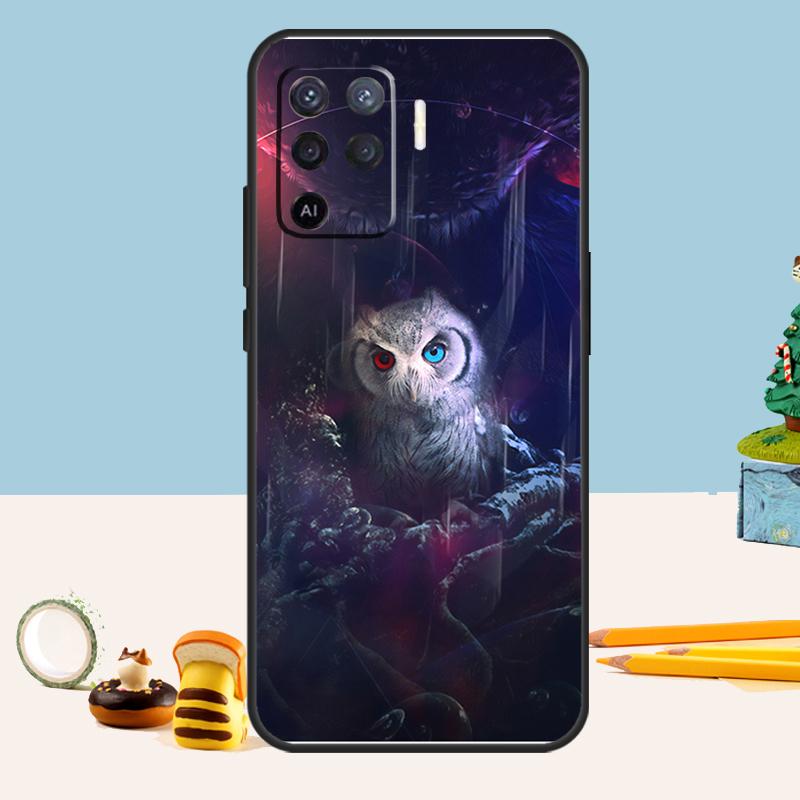 Animal Owl For OPPO A98 A78 A58 A53 A54 A57 S A52 A72 A17 A77 A74 A94 A5 A9 A53 A15 A16 A76 A96 Case
