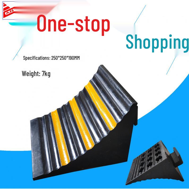 Portable Rubber Wheel Chock: Car, Truck, Parking Anti-Roll Stopper, Skid Preventer Triangle.