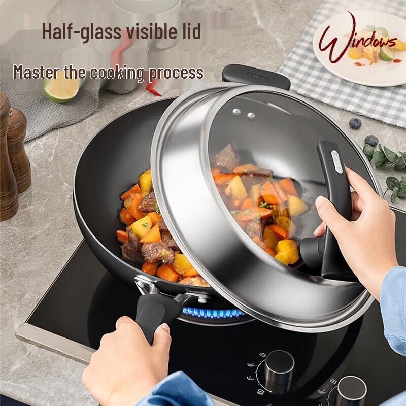ASD 34cm Universal Cast Iron Frying Wok