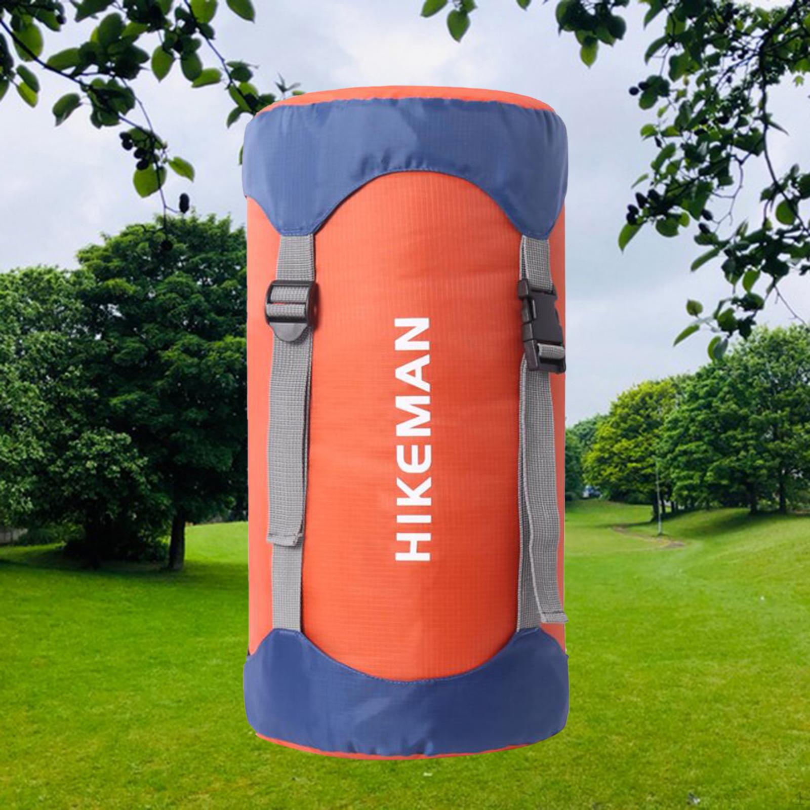 

Sleeping Bag Compression Stuff Sacks, Waterproof Polyester Ditty Bags, Drawstring Survival Storage Orange M