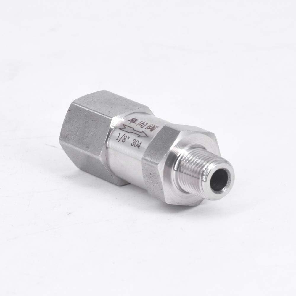 1/8 1/4 3/8 1/2 Inch BSP NPT Female To Male 1 Way Check Valve Non-Return Inline 304 Stainless Steel (Specification : 1/4 Inch , Voltage : NPT), 0.25