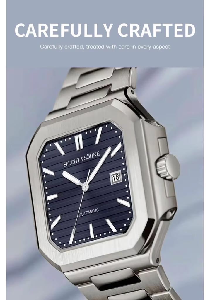 2026 Specht & Söhne New Fashion Luxury Cubic 5821 Mechanical Watch For Men Sapphire Crystal Automatic Watch 50M Waterproof 41MM