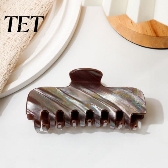Strong Hold Hair Accessories Pearlescent Claw Clip, Non-Slip Clip for Women, Elegant Soft Color Dating Styling, Decorative Daily Wear Stylish