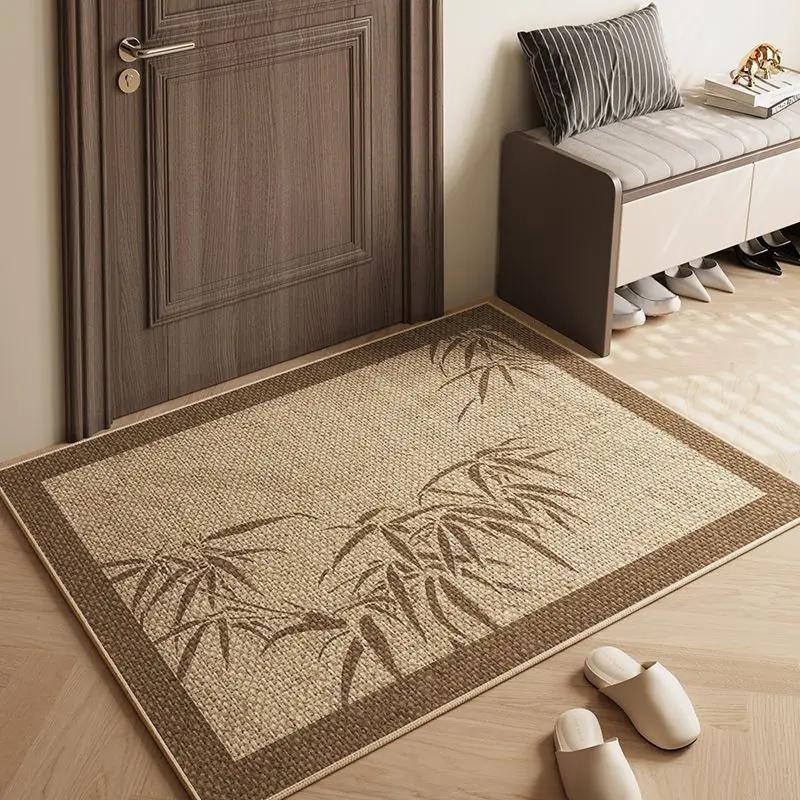 Tapete para puerta del hogar de barro de diatomeas,resistente a la suciedad y fácil de mantener,absorbente y de secado rápido,ajustable para cortar 40cm x 60cm