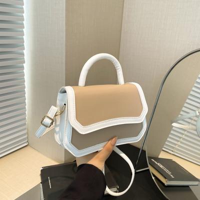 French Niche Design Retro Bag Women's 2025 Autumn New Casual Contrasting Color High Value Portable Small Square Bag