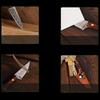 Wooden Handle Mini Knife with Leather Cover Multitool Hand Tools Express Cutter Keychain Pocket Knife Gift for Men Women