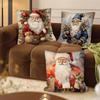 Santa Claus Pillow Case Fashion Square Pillowcase Bedroom Sofa Room Ins Decoration Leisure