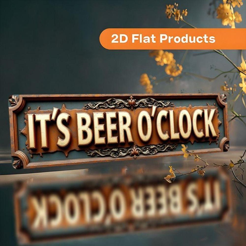 Retro Metal Wall Art for Home Office Beer Bar Decor