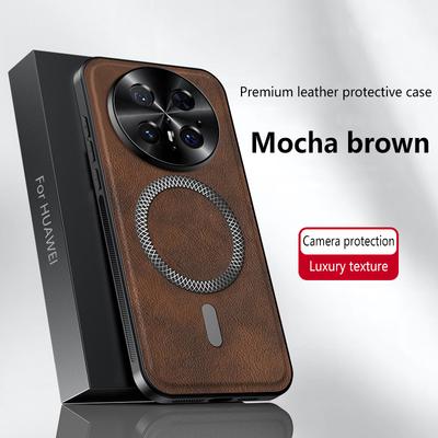 Magnetic Case for Huawei Mate Pura 80 70 60 50 P60 P50 Pro Cover Leather Soft Shockproof Mag-safe Metal Camera Protector Shell