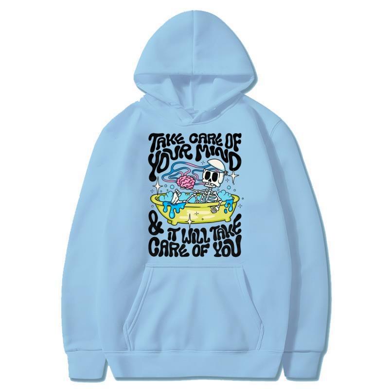 Take care of youth graffiti autumn/winter hoodie hip-hop street college pullover fashionable casual warm hoodie holiday gift