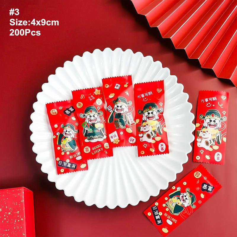 Chinese New Year Snowflake Crisp Biscuit Cookie Candy Packing Bags Manual Baking Packing Machine Sealing