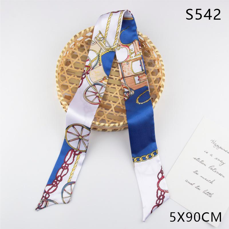 Versatile Vintage Silk Scarf: Hair Tie, Headband, Bag Accessory