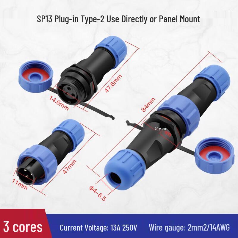KUICC SP13 Waterproof Aviation Plug Connector
