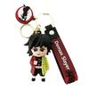 Anime Demon Slayer Kimetsu No Yaiba Doll Blade of Ghost Keychain Cute Characters Bag Pendant Car Key Chain Ring Fans Toy Gift