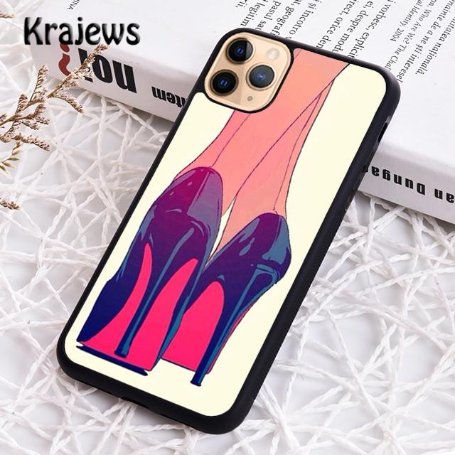 Krajews Red High Heel Shoes Cute Phone Case Cover For iPhone 17 Air 16 15 14 Plus 11 12 13 Pro Max Coque Shell Fundas
