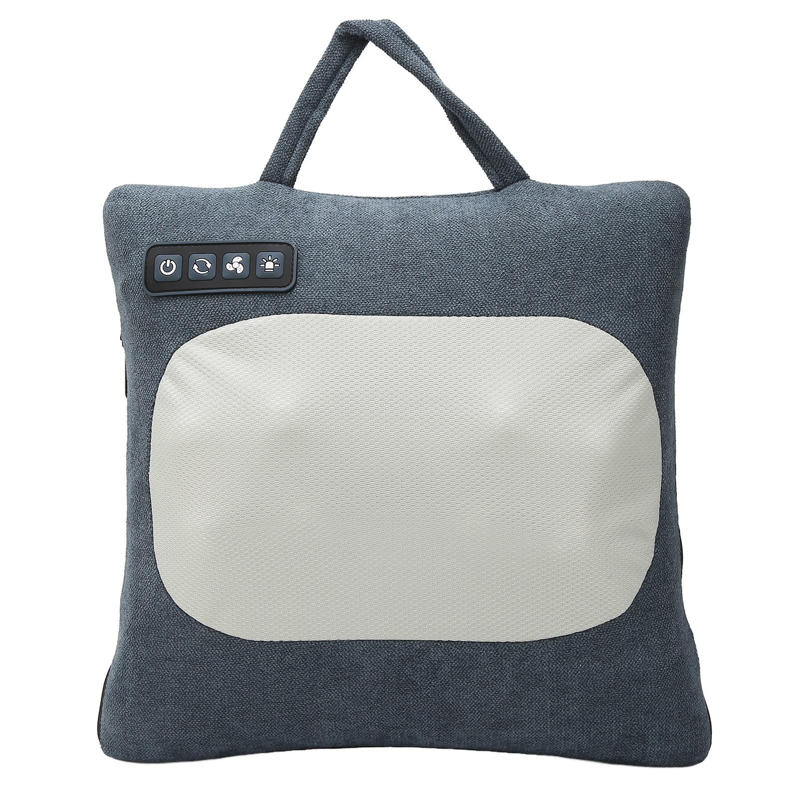 

Подушка для массажа шеи и талии, 3 режима, горячий компресс, вибрация, электрический массаж шейного отдела плеч синий