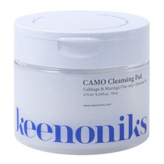 

KEENONIKS CAMO Cabbage & Moringa One-Step Cleansing Pad – Gentle Daily Cleanser, 70 Pads (275ml) CAMO Cabbage & Moringa One-Step Cleansing Pad 1