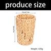 Modern Woven Rattan Trash Can Breathable Odor Resistant Wicker Waste Bin For Small Place And Home Office Decoration