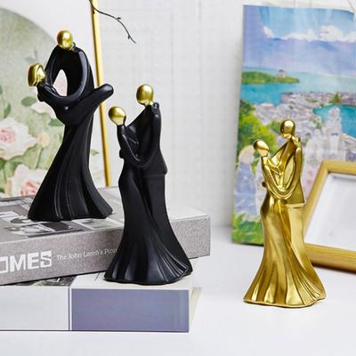 Dancing Couple Statue Resin Abstract Couple Ornament Desktop Hugging Couple Sculpture for