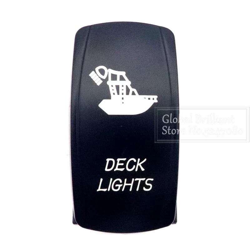 For Car Truck Marine 12V/20A 24V/10A Boat Rocker Switch Toggle 5Pin SPST / 7Pin DPDT ON-Off Switch with LED Light