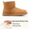 Gacimy Winter Fur Mini Snow Boots For Women Classic Genuine Fuzzy Outdoor Ankle Boots Plush Lined Cotton Shoes Female Snow Boots