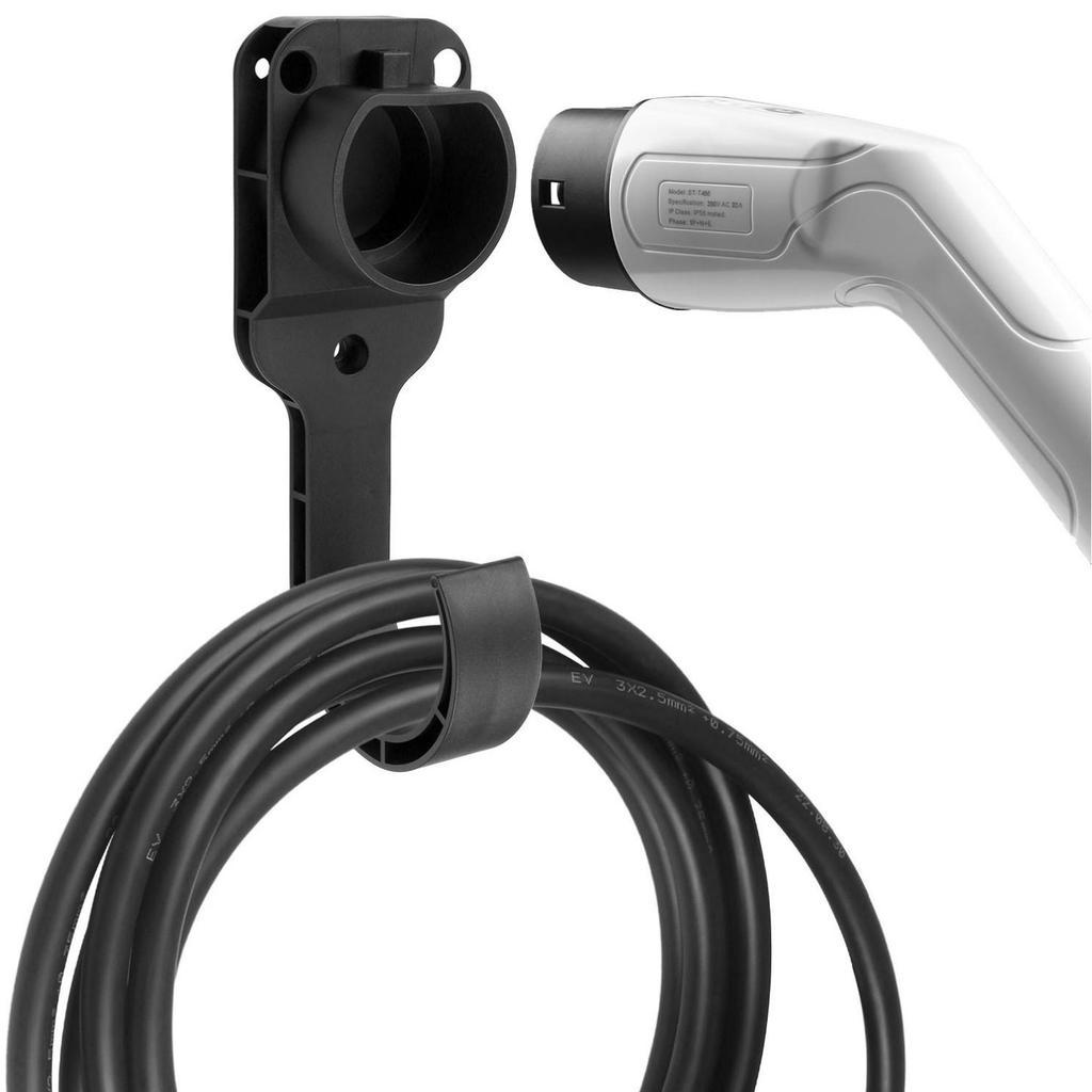 EV-Ladekabelhalter Haken Wandmontagehalterung für SAE J1772 Typ2 Ladekabel Pistolenkopf Aufbewahrung