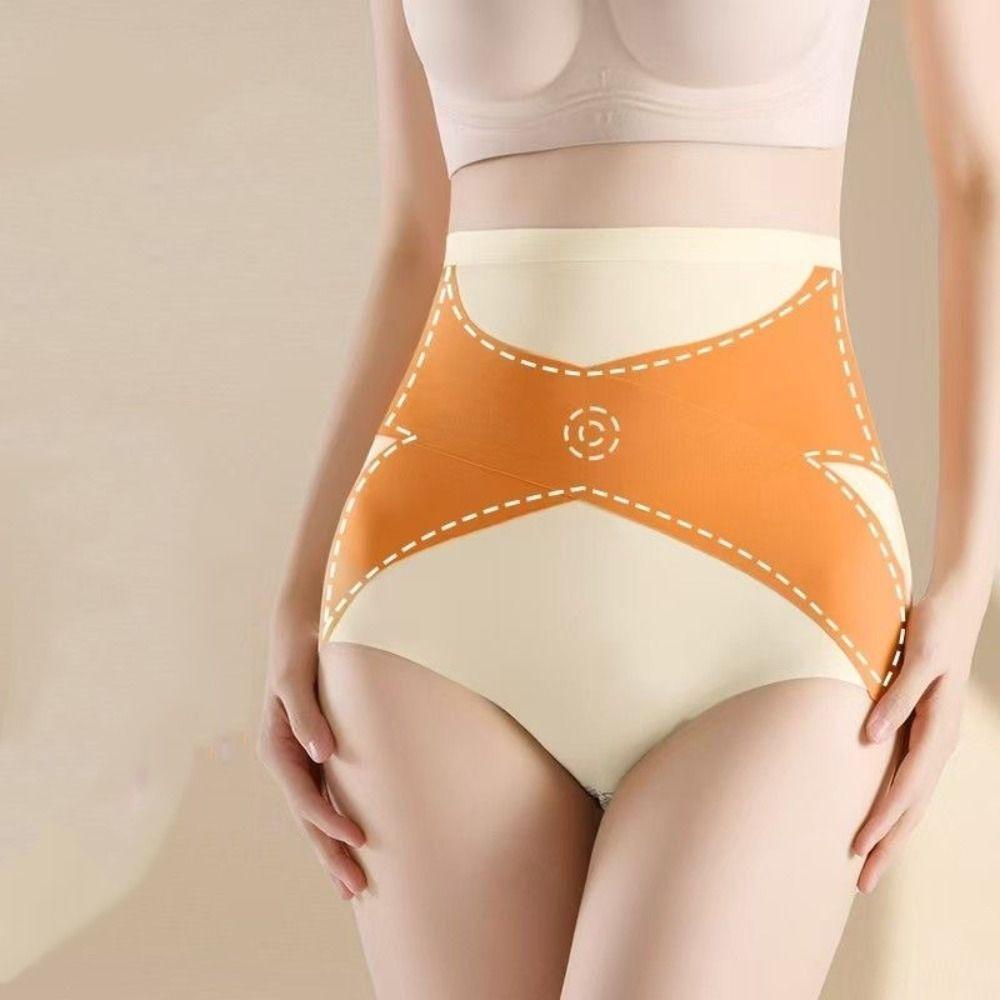 High Waist Waist Trainer Panties Cross Belt Slimming Shapewear Simple Underwear for Women Female