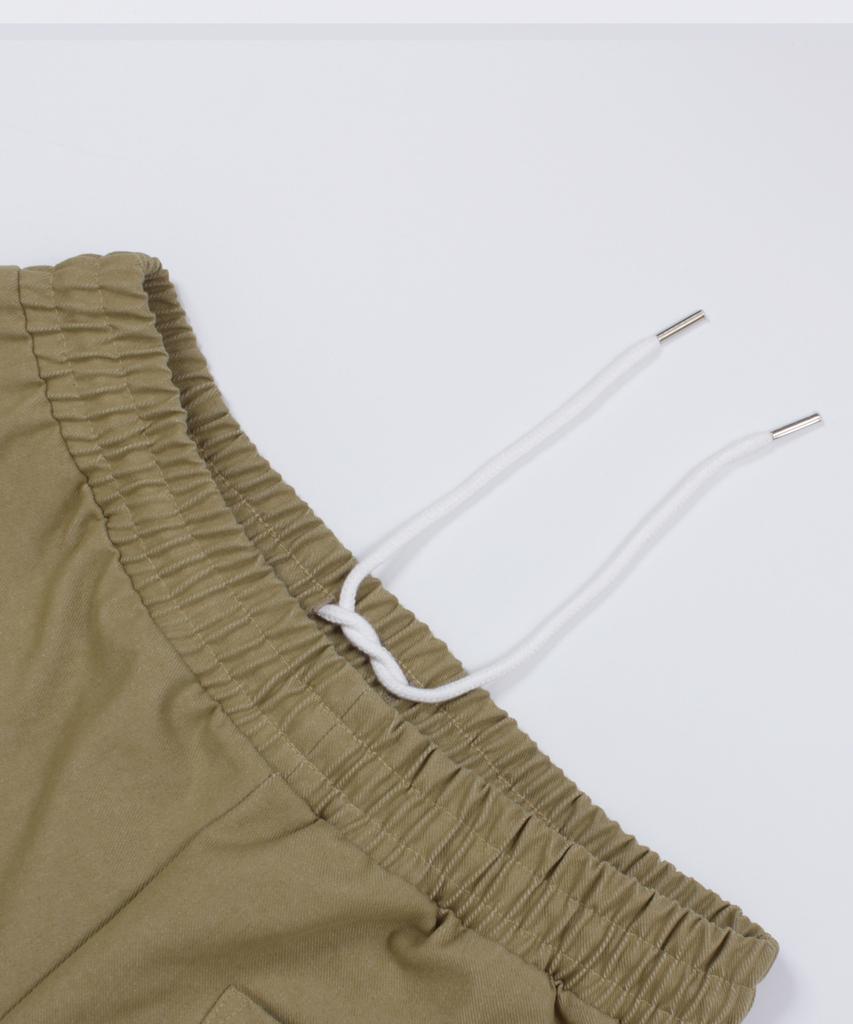 CAMEL WORK Denim Bermuda Cargo Pants (Beige)