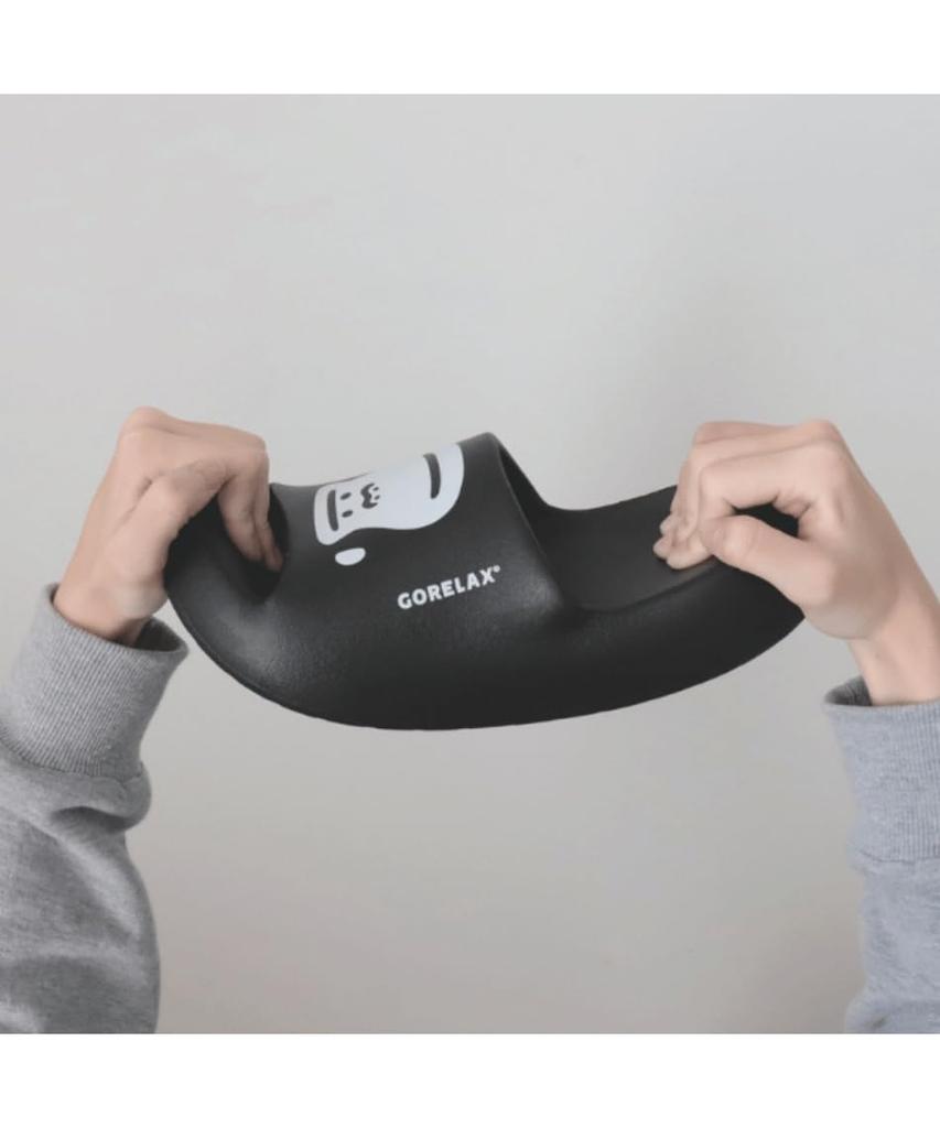 Kiefer Erschaffe Entspannende Weiche und Bequeme 25P45498 Mamoru-sans Badeschuhe, Schwarz, M,