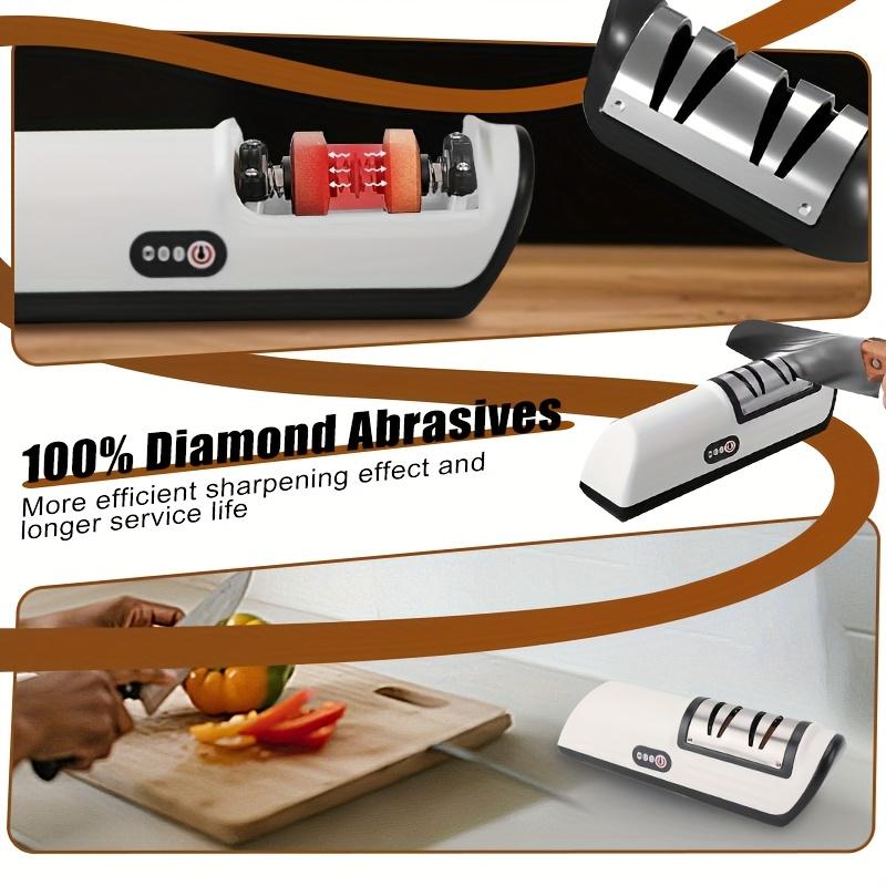 [Electric Knife Sharpener] Professional USB Rechargeable Electric Knife Sharpener, Suitable for Sharpening and Polishing Kitchen Knives