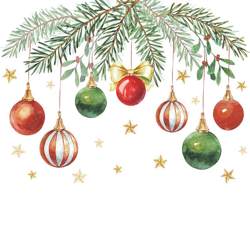 Christmas Leaf Lamp Ball Sticker Multi Functional Self-adhesive Sticker
